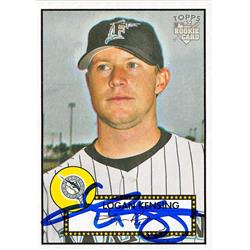 626094 Logan Kensing Autographed Baseball Card - Florida Marlins - 2006 Topps 52 Rookie No.262
