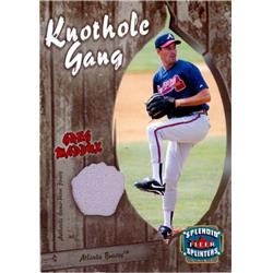 Greg Maddux baseball card player worn jersey patch (Atlanta Braves) 2003 Fleer Splendid Splinters #GMKG - MLB Game Used Jerseys