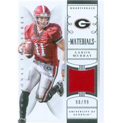 Autograph Warehouse 649647 Aaron Murray Player Worn Jersey Patch Football Card - Georgia Bulldogs - 2015 Panini Materials No.33 LE 90-99