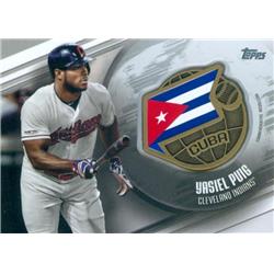 649837 Yasiel Puig Commemorative Patch Baseball Card - Cuba - 2020 Topps Global Medallion No.GGMYP