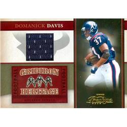 649850 Domanick Davis Player Worn Jersey Patch Football Card - Houston Texans - 2006 Playoff Prestige Gridiron Heritage No.GH15