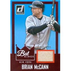 649869 Brian Mccann Player Used Bat Patch Baseball Card - New York Yankees - 2016 Donruss Bat Kings No.BKBM LE 84-199