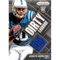 Donte Moncrief Player Worn Jersey Patch Football Card - Indianapolis Colts - 2014 Panini Prizm Dirty Laundry Rookie No.DLDM