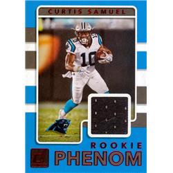 Curtis Samuel Player Worn Jersey Patch Football Card - Carolina Panthers - 2017 Donruss Rookie Phenom No.12
