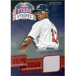 649908 Dillon Tate Player Worn Jersey Patch Baseball Card - Team USA - 2015 Panini Stars & Stripes Game Gear Foil No.32 LE 79-299