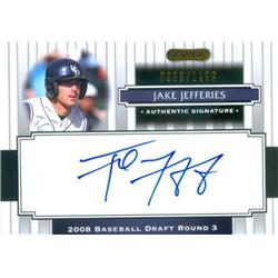 650011 Jake Jefferies Autographed Baseball Card - Tampa Bay Rays, Uc Davis Aggies - 2008 Razor Exclusive Signature Rookie No.180