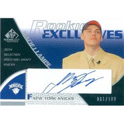 650543 Maciej Lampe Autographed Basketball Card - New York Knicks - 2003 Upper Deck Rookie Exclusives No.RE20