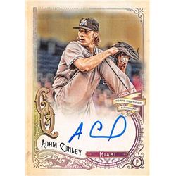 650785 Adam Conley Autographed Baseball Card - Miami Marlins - 2017 Topps Gypsy Queen No.GQAAC