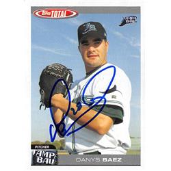 650854 Danys Baez Autographed Baseball Card - Tampa Bay Rays, FT - 2004 Topps Total No.720
