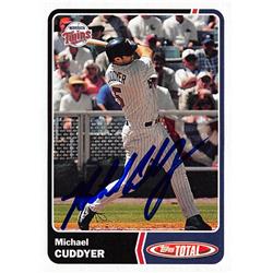 Michael Cuddyer Autographed Baseball Card - Minnesota Twins, FT - 2003 Topps Total No.51