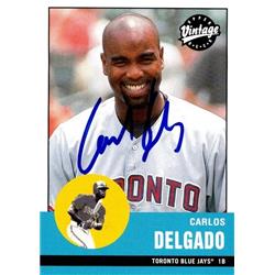 651031 Carlos Delgado Autographed Baseball Card - Toronto Blue Jays, FT - 2001 Upper Deck Vintage No.30