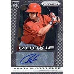 651287 Henry Rodriguez Autographed Baseball Card - Cincinnati Reds - 2013 Panini Przim Rookie No.RHR