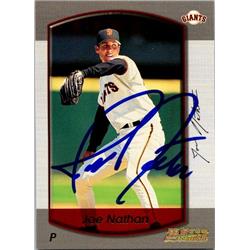 651523 Joe Nathan Autographed Baseball Card - San Francisco Giants, FT - 2000 Bowman No.113
