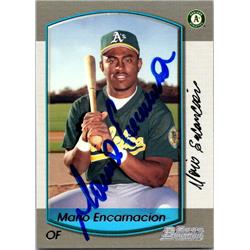 651558 Mario Encarnacion Autographed Baseball Card - Oakland Athletics, FT - 2000 Bowman No.320