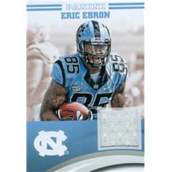 Picture of Autograph Warehouse 583148 Eric Ebron Player Worn Jersey Patch Football Card - North Carolina Tar Heels - 2016 Panini Team Collection No.EE-NC White