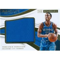 Picture of Autograph Warehouse 583162 Terrance Ferguson Player Worn Jersey Patch Basketball Card - Oklahoma City Thunder - 2018 Panini Immaculate No.ST66 LE 39-49