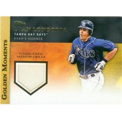583185 Evan Longoria Player Worn Jersey Patch Baseball Card - Tampa Bay Rays, 67 - 2012 Topps Golden Moments No.GMREL
