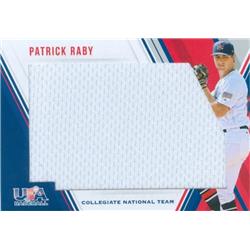 583280 Patrick Raby Player Worn Jersey Patch Baseball Card - Vanderbilt Commodores - 2018 Panini Stars & Stripes Team USA No.17 LE 184-299