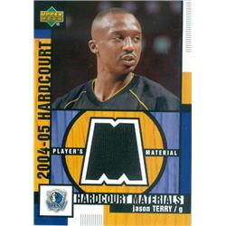 Picture of Autograph Warehouse 583461 Jason Terry Player Worn Jersey Patch Basketball Card - Dallas Mavericks - 2004 Upper Deck Hardcourt Materials No.HMJT