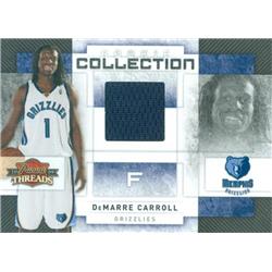 Picture of Autograph Warehouse 583508 Demarre Carroll Player Worn Jersey Patch Basketball Card - Memphis Grizzlies - 2009 Panini Threads Rookie No.25 LE 234-250