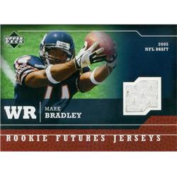 Mark Bradley Player Worn Jersey Patch Football Card - Chicago Bears - 2005 Upper Deck Draft Rookie Futures No.RFMB