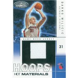Picture of Autograph Warehouse 583581 Darko Milicic Player Worn Jersey Patch Basketball Card - Detroit Pistons - 2004 Fleer Hoops Hot Materials No.HMDM LE 226-500