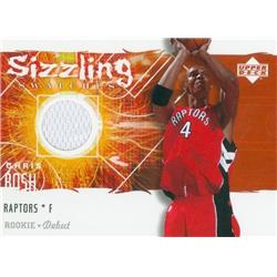 Picture of Autograph Warehouse 583584 Chris Bosh Player Worn Jersey Patch Basketball Card - Toronto Raptors - 2005 Upper Deck Sizzling Swatches No.SSCB