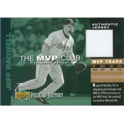 583617 Jeff Bagwell Worn Jersey Patch Baseball Card - Houston Astros - 2002 Upper Deck MVP Club No.MJB