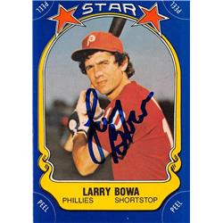 583892 Larry Bowa Autographed Baseball Card - Philadelphia Phillies - 1981 Fleer Star Sticker No.20