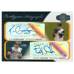 583976 Freddy Sanchez Tom Gorzelanny Autographed Baseball Card - 2008 Topps Co Signers No.Csgs Certified Edition - Pittsburgh Pirates SC