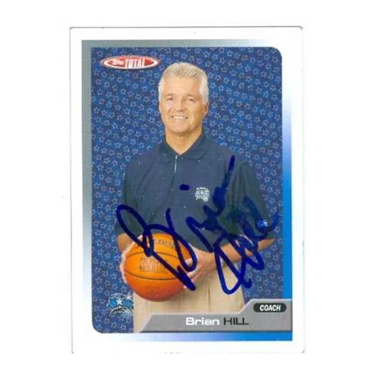 Brian Hill Autographed Basketball Card - Orlando Magic