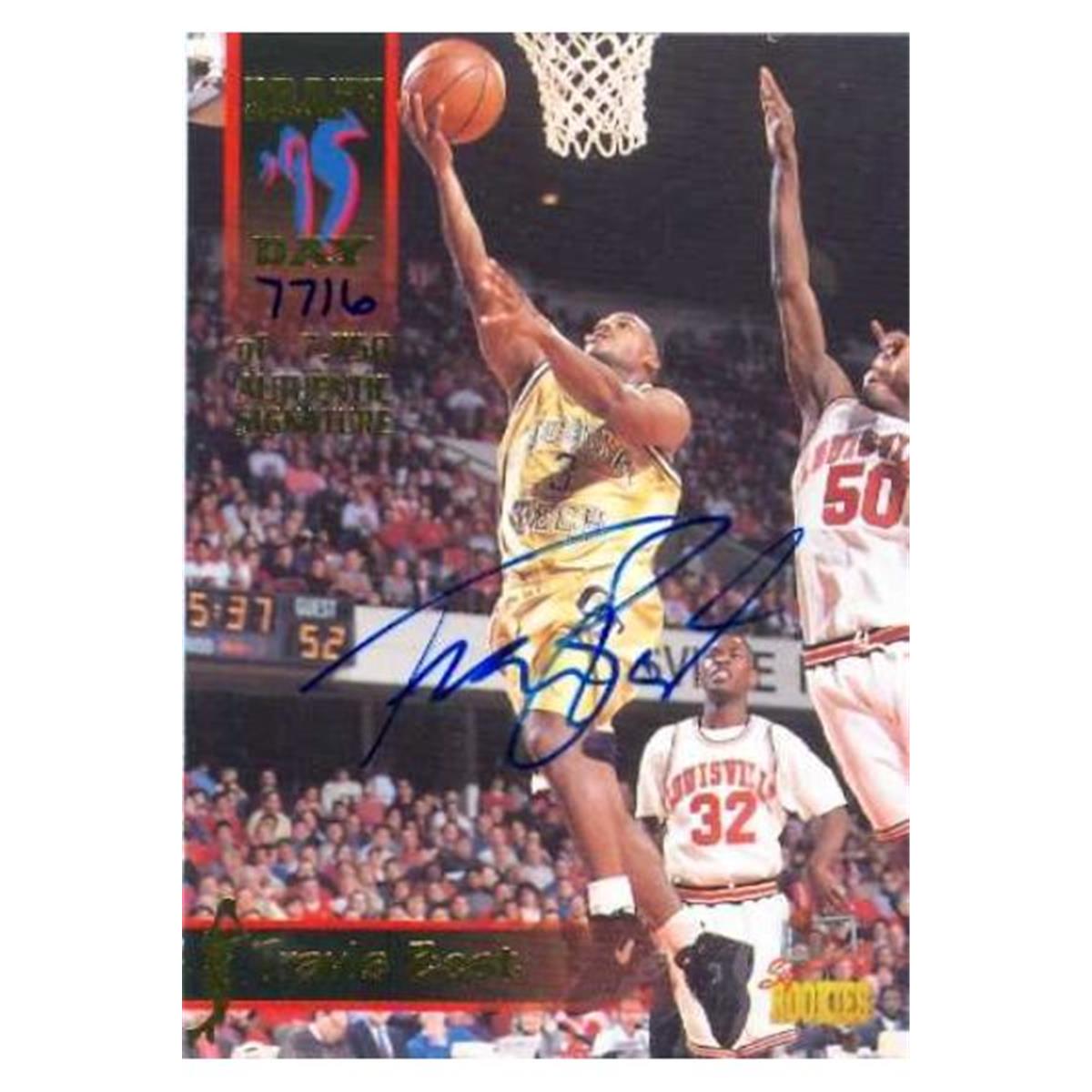 584726 Travis Best Autographed Basketball Card - Georgia Tech