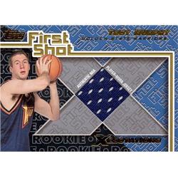 653662 Troy Murphy Player Worn Jersey Patch Basketball Card - Golden State Warriors - 2001 Topps Xpectations Rookie No.FS14