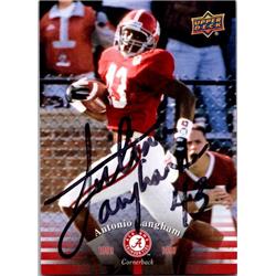 653717 Antonio Langham Autographed Football Card - Alabama Crimson Tide, SC - 2012 Upper Deck No.63 1990-1993 Cornerback -  Autograph Warehouse