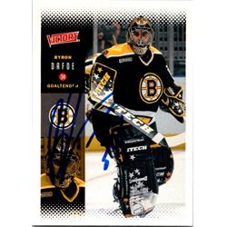 653851 Byron Dafoe Autographed Hockey Card - Boston Bruins, FT - 2000 Upper Deck Victory No.21