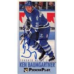653941 Ken Baumgartner Autographed Hockey Card - Toronto Maple Leafs, FT - 1994 Fleer Power Play No.448