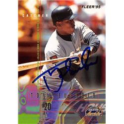 618679 Tony Eusebio Autographed Baseball Card - Houston Astros, SC - 1995 Fleer No.457