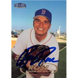 618792 Brian Rose Autographed Baseball Card - Boston Red Sox, SC - 1998 Fleer Tradition Debut No.259