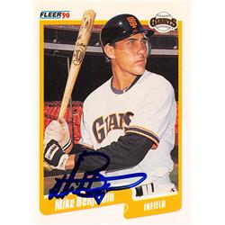 618869 Mike Benjamin Autographed Baseball Card - San Francisco Giants, SC - 1990 Fleer No.51