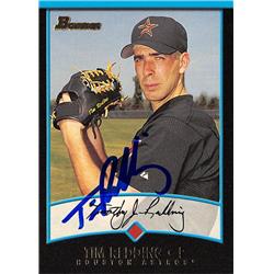 618886 Tim Redding Autographed Baseball Card - Houston Astros, SC - 2001 Bowman Rookie No.404
