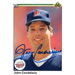 619166 John Candelaria Autographed Baseball Card - Minnesota Twins - 1990 Upper Deck No.720