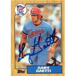 Gary Gaetti Autographed Baseball Card - Minnesota Twins - 1987 Topps No.710