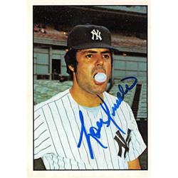 Lou Piniella autographed baseball card (New York Yankees) 1975 SSPC #11 - Baseball Slabbed Autographed Cards