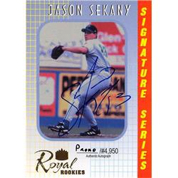 Jason Sekany autographed baseball card (Boston Red Sox 67) Royal Rookies #JSS - Baseball Slabbed Autographed Cards