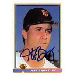 626320 Jeff Brantley Autographed Baseball Card - San Francisco Giants - 1991 Bowman No.620