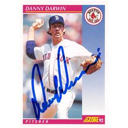 626429 Danny Darwin Autographed Baseball Card - Boston Red Sox - 1992 Score No.138
