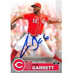 626770 Amir Garrett Autographed Baseball Card - Cincinnati Reds - 2017 Kahns No.50