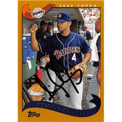 637356 D Angelo Jimenez Autographed Baseball Card - San Diego Padres - 2002 Topps No.428