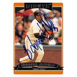 637446 Edgardo Alfonzo Autographed Baseball Card - San Francisco Giants - 2006 Topps No.206