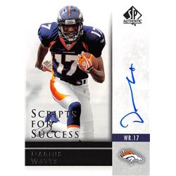Darius Watts Autographed Football Card - Denver Broncos - 2004 Upper Deck Scripts for Success No.SSDW